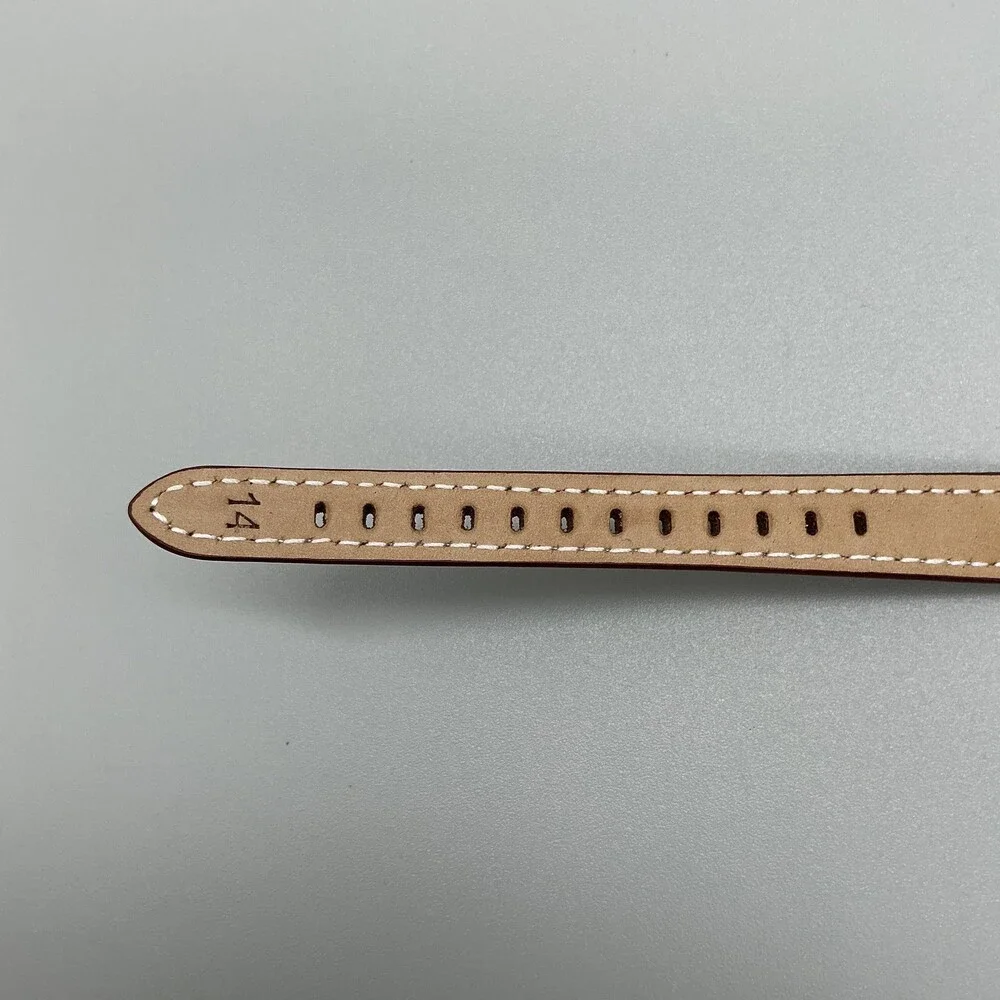 Bulova Womens Watch 26mm Cream Dial Brown Leather Strap Gold Tone New Battery